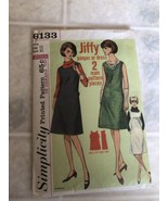 Vintage 1960s Dress Pattern JUMPER OR DRESS JIFFY Simplicity 6133 Sz 12 ... - $21.49