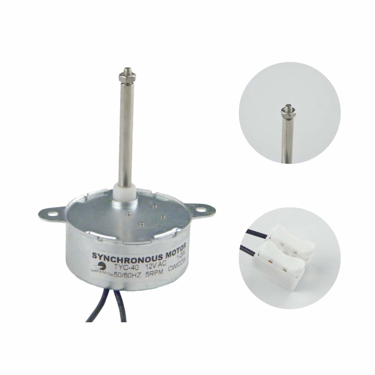 Chancs Tyc-40 Ac 12V Fiber Optic Color Wheel Motor Cw/Ccw 35Mm Shaft Syn... - $38.92