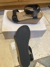 Birkenstock Papillio Womens Soley Sandal Size 9 Black Leather Cork Wedge... - $98.75