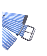 Seersucker Belt Blue &amp; White Pinstripe Stripe Large XL 40&quot; Womens for Dr... - $22.22