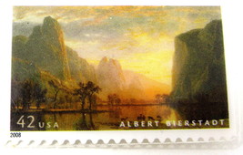 PIN The Valley of Yosemite 2008 Stamp Albert Bierstadt US Seller #256 - $14.84
