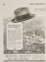 1924 Print Ad Knox Hats for Men &amp; Women Worn by Presidents of United States - $14.38