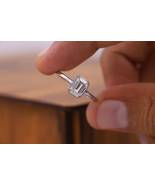 1 CT Emerald Cut Moissanite Stone Engagement Ring Bazel Set Promise Wedd... - £92.68 GBP
