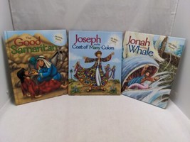 3 My Bible Stories Joseph and his Coat of Many Colors Jonah Whale Good Samaritan - £11.95 GBP