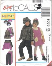 McCall&#39;s 9533 Kidstuff Jumper Jacket Hat Girls szs 4 to 6 Uncut - £5.50 GBP