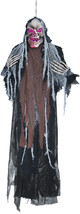 5-Ft Hanging Creepy Skull Reaper Skull Lights Halloween Haunted Prop Decoration - £46.10 GBP