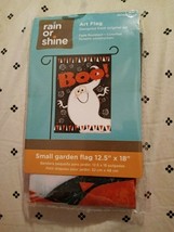 New Boo! Halloween 12.5" X 18" Garden Flag Fall Seasonal Fast Free Shipping!! - $14.84