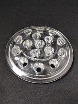 Vintage Large Clear Glass Flower Frog Round With 16 Holes 4.5&quot; Fitter 5&quot;... - £10.26 GBP