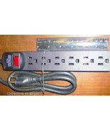 500 Joule SURGE PROTECTOR Power Strip 6 Outlet 2.5 ft cord BLACK KAB PS664B - £16.47 GBP