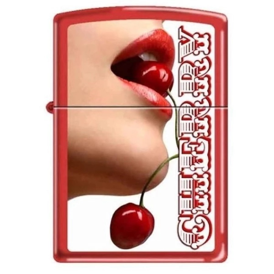 Zippo Lighter - Talented Cherry Girl Red Matte - 852884 - $30.56