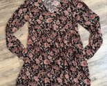 Boho Floral Knox Rose Women&#39;s Dress Pockets Size Medium Baby Doll V-Neck - $16.44
