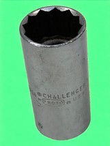 Challenger By PROTO 1324 3/4&quot; 12 Point 3/8” Drive Deep Socket USA Made - £7.94 GBP