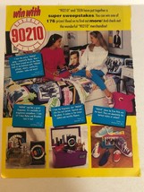 1990s Beverly Hills 90210 Sweepstakes Vintage Print Ad Luke Perry   pa5 - £6.11 GBP