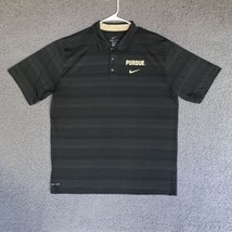 Purdue Nike Polo Shirt Adult Extra Large Black Gray Dri-Fit Lightweight Outdoor - £13.68 GBP