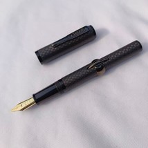 Conklin Mark Twain Crescent Matte Carbon Stealth Fountain Pen 14kt Gold Nib - £227.12 GBP