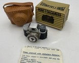 Vintage Minetta Miniature Mini Spy Film Camera Brown Leather Case Japan ... - £37.31 GBP