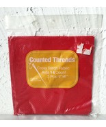 Counted Threads 14 Count Aida Cross Stitch Fabric - Red 3 Pieces 6&quot; x 6&quot; - $6.59 CAD