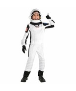In Flight Space Suit Astronaut Costume Boys Child Medium 8-10 White - £47.41 GBP