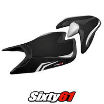 Aprilia Tuono V4 2021 2022 2023 Siège Housse Tappezzeria Blanc Noir - £210.12 GBP