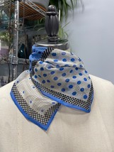 Jones New York Womens Polka Dot Sheer Scarf In Blue &amp; White - £9.73 GBP