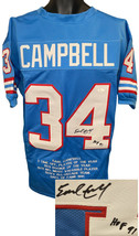 Earl Campbell signed Houston Custom Stitched Pro Style Football Jersey Career St - £135.88 GBP