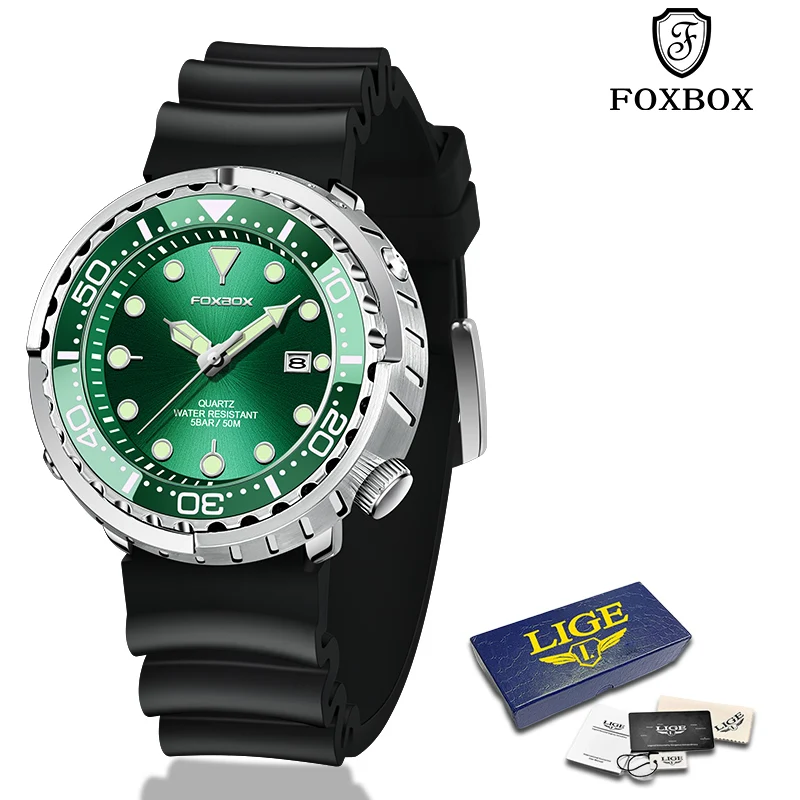 New Watch For Men Fashion Silicone belt Chronograph Sport Wristwatch Wat... - $52.43
