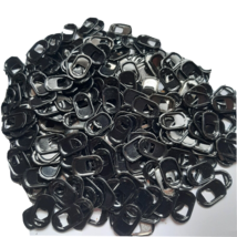200 Black Aluminum Pop/Soda/Beer can Pull Tabs for Crafts  (1 Hole) - £8.97 GBP