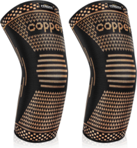 Copper compression elbow brace sleeve for pain relief tendonitis arthrit... - $11.00