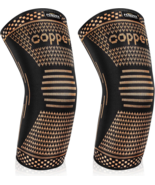 Copper compression elbow brace sleeve for pain relief tendonitis arthrit... - £8.62 GBP