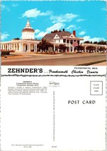 Michigan Frankenmuth Zehnder&#39;s Chicken Dinners Orange Flowers VTG Postcard - £7.51 GBP