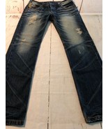 COAX 1976 Men&#39;s Jeans Straight Leg Distressed Ripped Racing Jeans Size 2... - £38.41 GBP