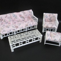 Barbie Bamboo Style Living Room Doll Furniture Cushions Playscale Size 80s - £35.60 GBP