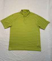 Vintage Nike Golf Knit Short Sleeve Polo Neon Green Mens Large Stretchy - $13.55