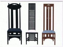 Furniture Postcard Scottish Chairs Argyle St Tea Rooms Hill House Ingram... - $2.96