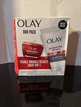 Olay Duo Pack Regenerist Micro-Sculpting Cream 1.7 OZ Detoxifying Pore S... - $18.38