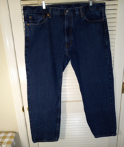 Levi&#39;s 505 Jeans Tag Size 40X32 Measures 40x31) Dark Wash 100% Cotton Ba... - £20.42 GBP