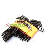 25PC BALL HEAD TURNING HEX KEY ALLEN WRENCHS SAE &amp; METRIC HARD REACH HEX... - $18.69