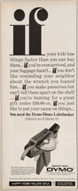 1966 Print Ad Dymo Home Labelmakers Dymo Industries Berkeley,California - £12.62 GBP