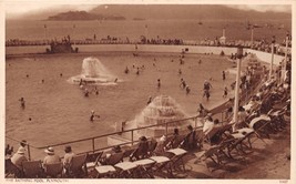 Plymouth Devon Uk~Bathing Pool~Sepia Postcard - £8.82 GBP