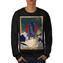 Wellcoda Rocket Galaxy Geek Mens Sweatshirt, Explore Casual Pullover Jumper - £23.72 GBP+