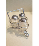 Vintage Glass 3 Piece Trivet Set with Stand Made In Hong Kong - £15.53 GBP