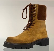 Loewe women's sierra suede combat boot MEDIUM TABACCO/BROWN - $854.40 CAD