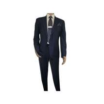 Men Suit BERLUSCONI Turkey 100% Soft Italian Wool Super 180's #Ber28 Navy Blue image 3