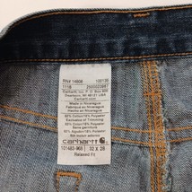 Carhartt 101483-968 Men's Blue Cotton Blend Relaxed Fit Denim Jeans Size (32×28) image 3