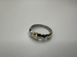 Vintage Gold And Sterling Silver Heart Ring Size 8.75 - £19.72 GBP