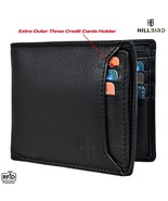 &quot;HILL BIRD&quot; RFID Blocking Bi-fold Genuine Leather Mens Wallet Purses-BLA... - £14.77 GBP