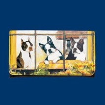 Wallet BOSTON TERRIER Dog Breed Ladies Wallet Checkbook Zippered Coin - £13.34 GBP