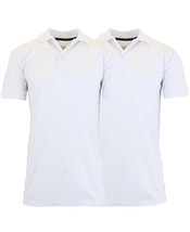 Galaxy By Harvic Men&#39;s Tagless Dry-Fit Moisture-Wicking Polo Shirt Pack of 2-Sm - £21.11 GBP
