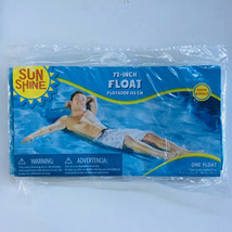 Sunshine Inflatable Blue Adult Mat Raft Mattress Swimming Pool Float 72-... - $19.75