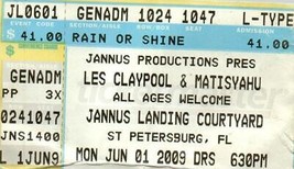 Les Claypool Matisyahu Concert Ticket Stub June 1 2009 St. Petersburg Fl... - $14.84